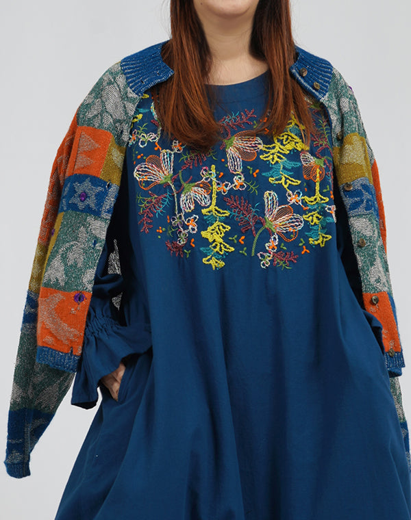 
                  
                    Load image into Gallery viewer, トライバル柄ハイネックカーディガン / BEA01439WA
                  
                