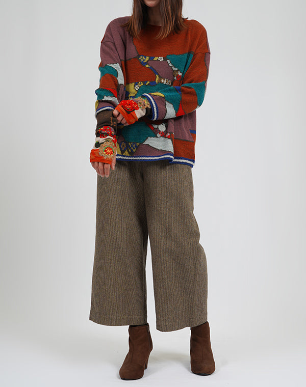 
                  
                    Load image into Gallery viewer, フラワーベース刺繍アームウォーマー / BEA01419WA
                  
                