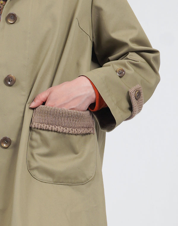 
                  
                    Load image into Gallery viewer, チノクロスニットアクセントコート / BEA01508WA
                  
                