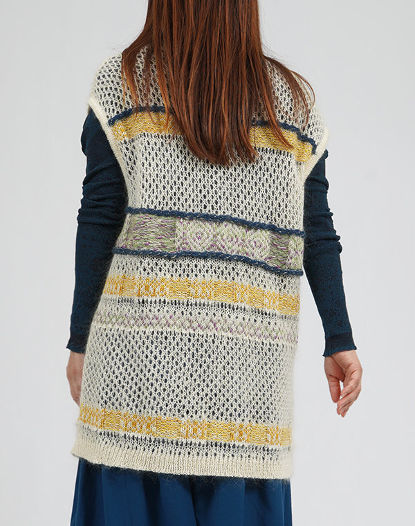 
                  
                    Load image into Gallery viewer, モヘヤメッシュジャカードベスト / BEA01445WA
                  
                