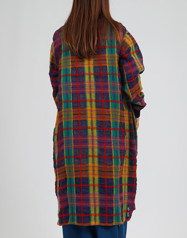 
                  
                    Load image into Gallery viewer, カラフルチェック前開きワンピース / BEA01471WA
                  
                