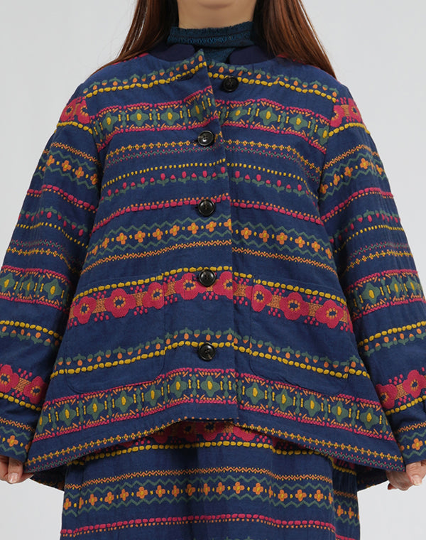 
                  
                    Load image into Gallery viewer, フラワーラインショートコート / BEA01466WA
                  
                