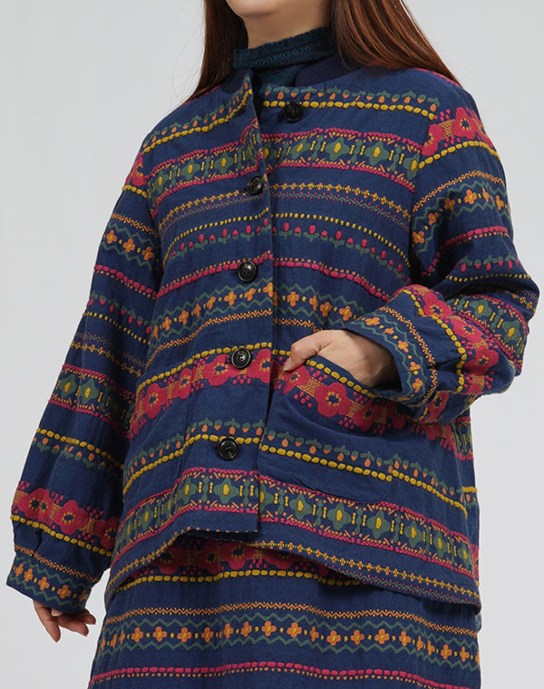 
                  
                    Load image into Gallery viewer, フラワーラインショートコート / BEA01466WA
                  
                