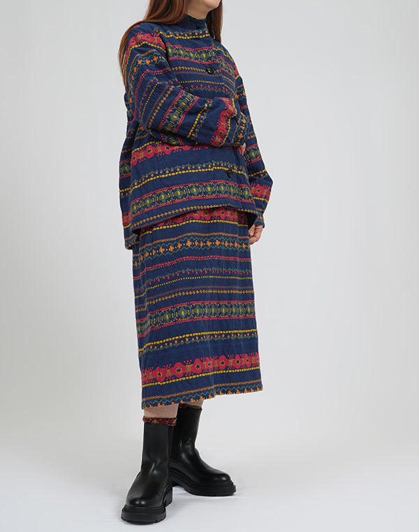 
                  
                    Load image into Gallery viewer, フラワーラインショートコート / BEA01466WA
                  
                