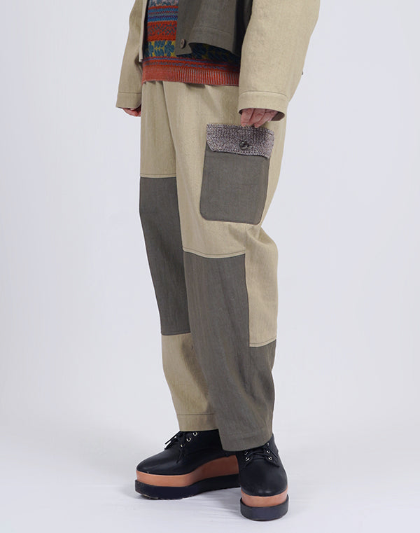 
                  
                    Load image into Gallery viewer, デニム切替パンツ / BEA01507WA
                  
                