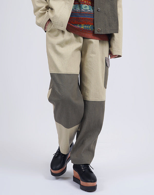 
                  
                    Load image into Gallery viewer, デニム切替パンツ / BEA01507WA
                  
                