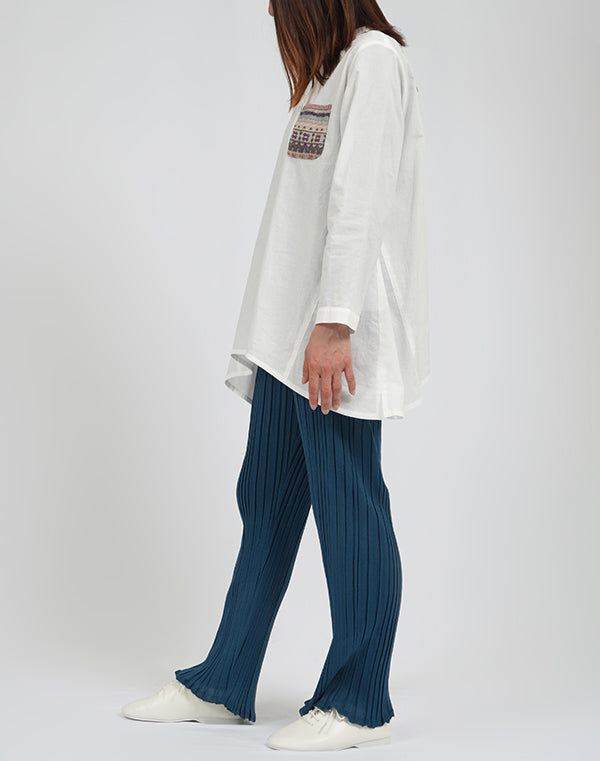 
                  
                    Load image into Gallery viewer, ニットポケットチュニックローンシャツ / BEA01499WA
                  
                