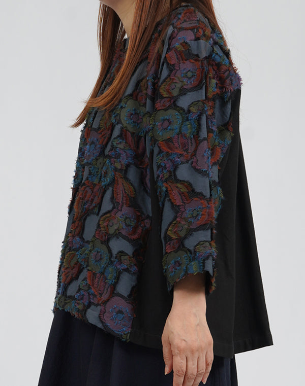 
                  
                    Load image into Gallery viewer, 花の種フリンジ切替ブラウス / BEA01486WA
                  
                