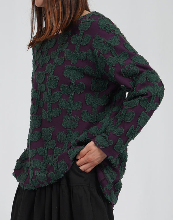 
                  
                    Load image into Gallery viewer, カットフラワージャージープルオーバー / BEA01514WA
                  
                