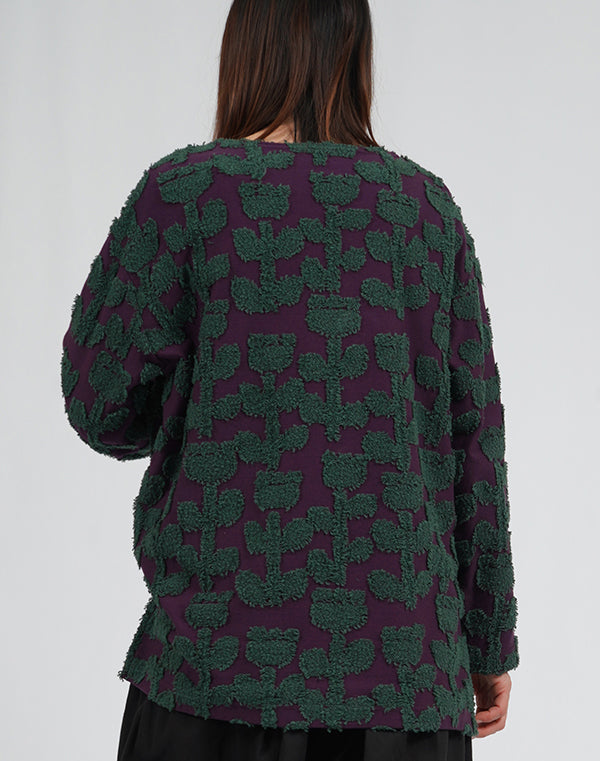 
                  
                    Load image into Gallery viewer, カットフラワージャージープルオーバー / BEA01514WA
                  
                