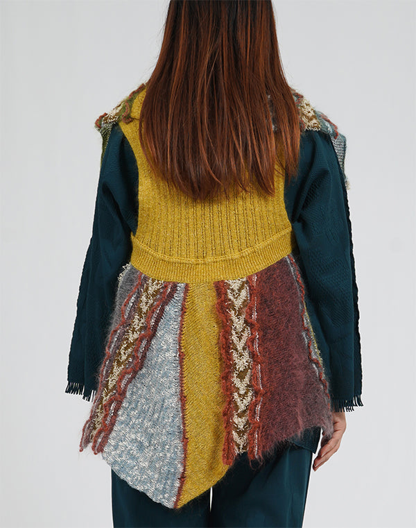 
                  
                    Load image into Gallery viewer, ファンシーボーダードレープベスト / BEA01442WA
                  
                