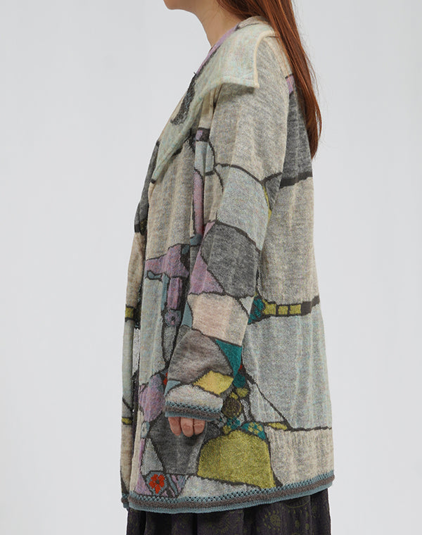 
                  
                    Load image into Gallery viewer, アースインターシャシアーカーディガン / BEA01432WA
                  
                