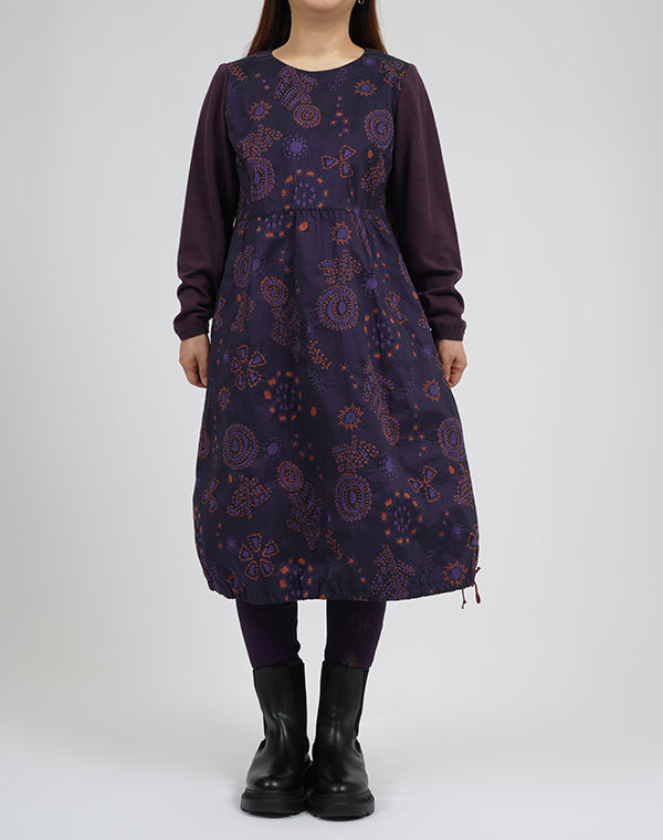 
                  
                    Load image into Gallery viewer, 刺し子柄ストレッチバルーンワンピース / BEA01480WA
                  
                