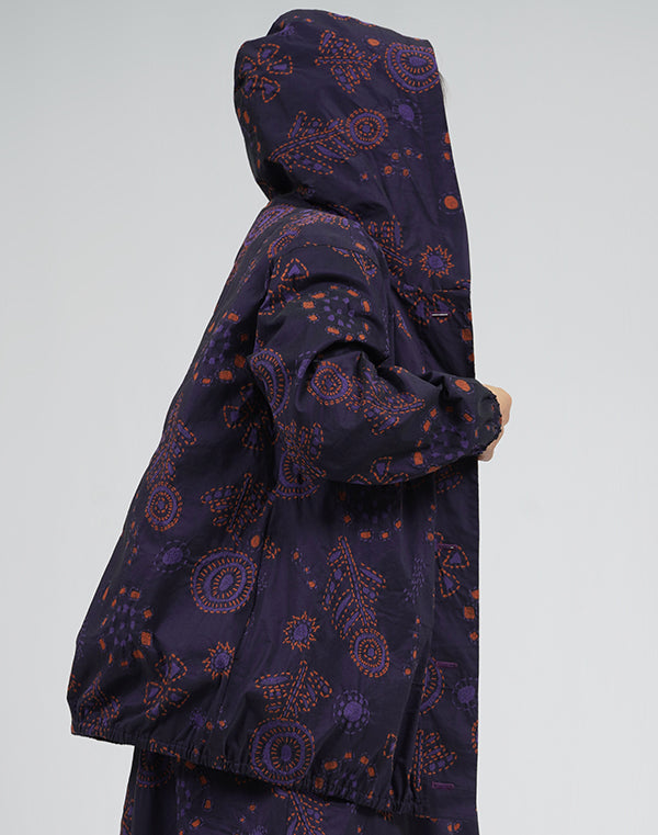 
                  
                    Load image into Gallery viewer, 刺し子柄ストレッチフーディーブルゾン / BEA01481WA
                  
                