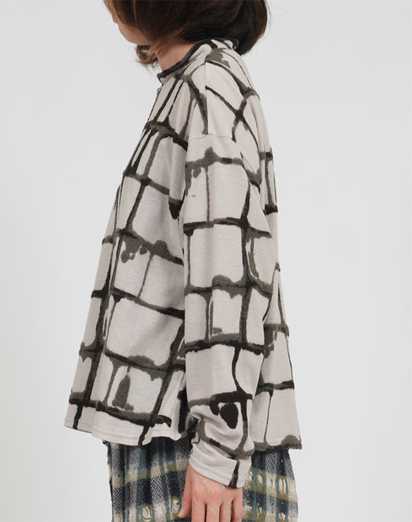 
                  
                    Load image into Gallery viewer, ウールチェック柄ジャージープルオーバー / BEA07474WA
                  
                