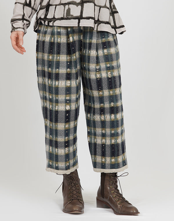 穴あきチェック柄リバーシブルパンツ / BEA07450WA – satoseni online