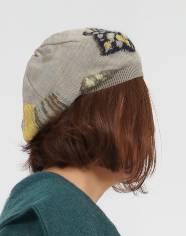 
                  
                    Load image into Gallery viewer, パッチワーク柄ベレー帽 / BEA07417WA
                  
                