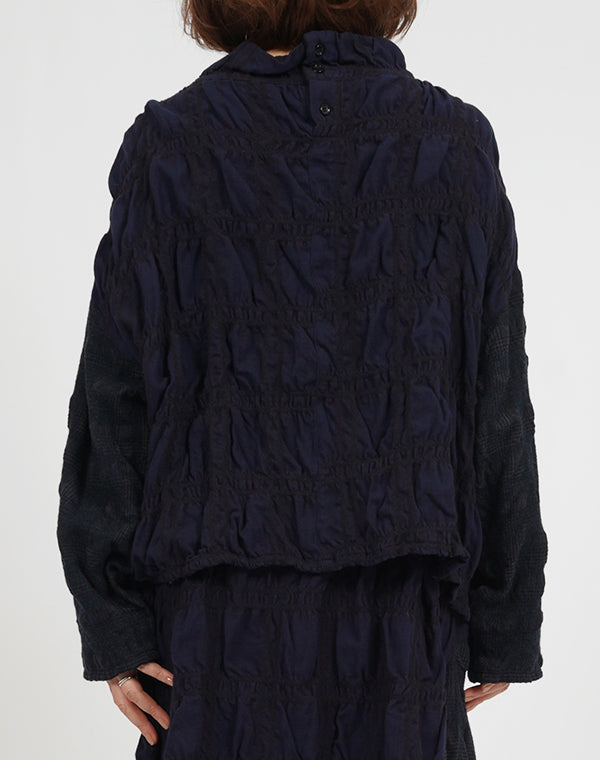 
                  
                    Load image into Gallery viewer, チェックコンビネーションワイドブラウス / BEA07465WA
                  
                