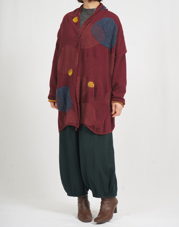 
                  
                    Load image into Gallery viewer, サボン柄ロングカーディガン / BEF07638WA
                  
                