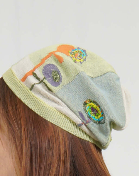 M.&KYOKO エムアンドキョウコ｜【SALE】花壇柄刺繍ニット帽