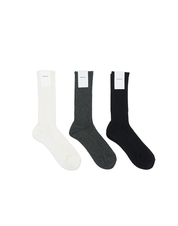 
                  
                    Load image into Gallery viewer, MEN COTTON CASHMERE LOW GAUGE SOCKS / 336192251001
                  
                