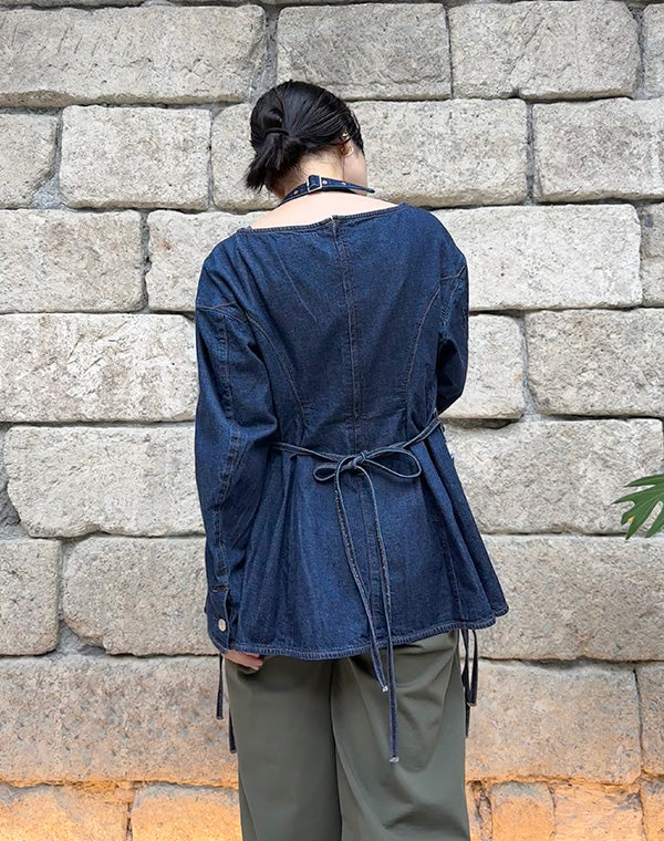 
                  
                    Load image into Gallery viewer, DENIM APRON / 303297242004
                  
                