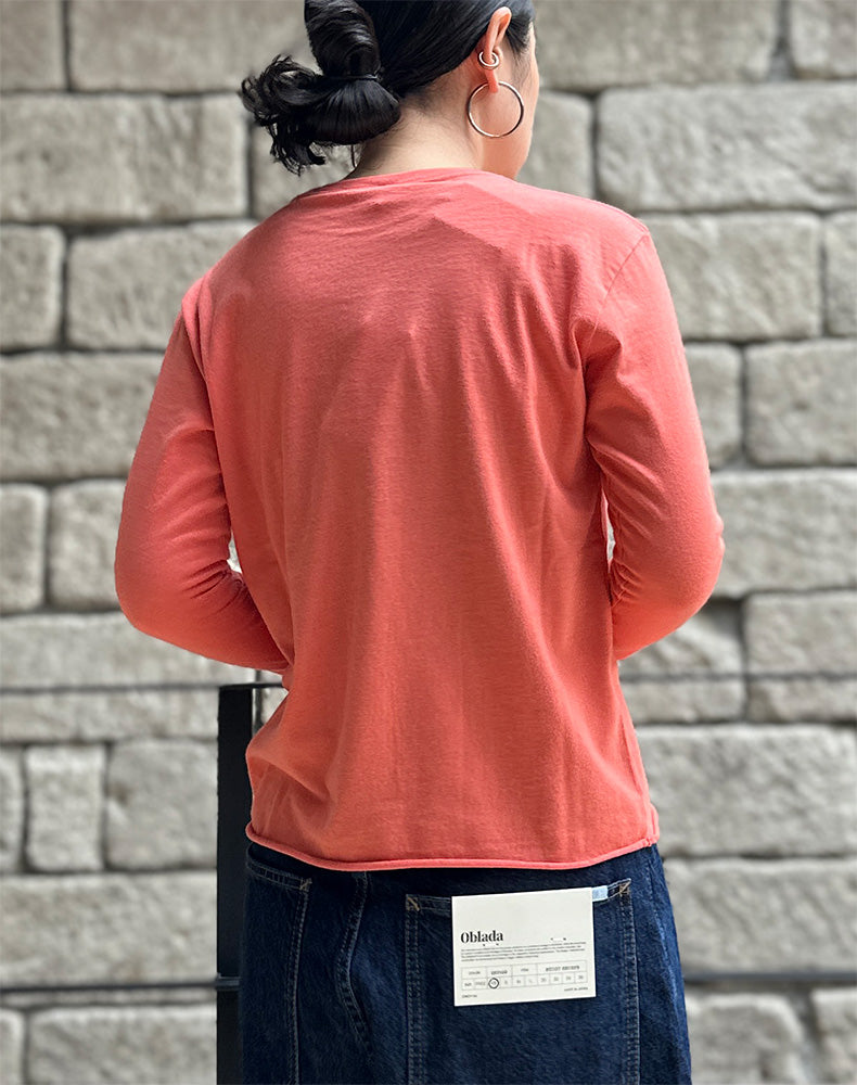 AURALEE / BRUSHED ORGANIC COTTON CASHMERE JERSEY L/S TEE