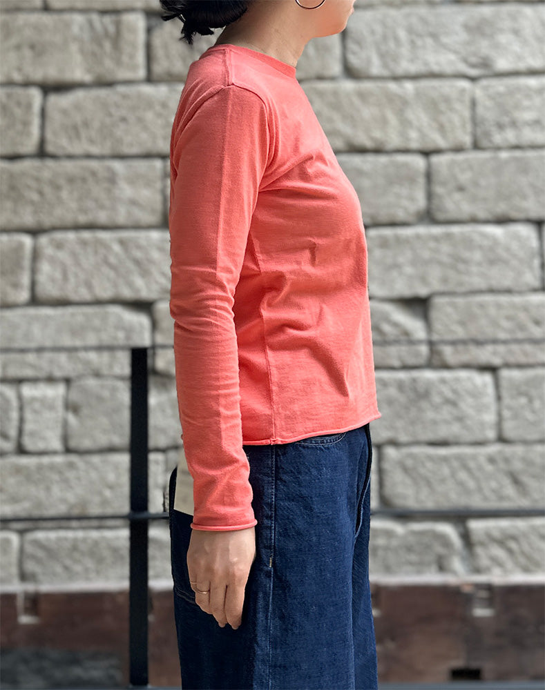 AURALEE / BRUSHED ORGANIC COTTON CASHMERE JERSEY L/S TEE
