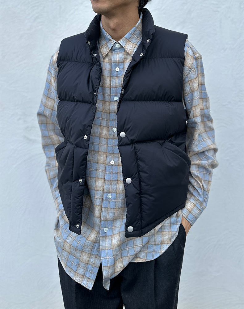 AURALEE / MEN SUPER LIGHT NYLON RIPSTOP DOWN VEST / A25AV02NL