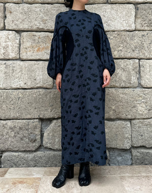 Mame Kurogouchi / Double Layered Floral Jacquard Dress / MM26FW
