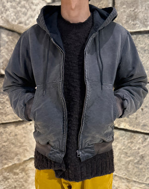 AURALEE / PRODUCT DYED ORGANIC COTTON DUCK SHORT ZIP PARKA