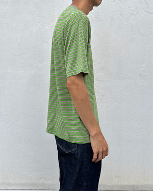 AURALEE オーラリー｜SOFT SMOOTH WOOL STRIPE JERSEY TEE｜GEA