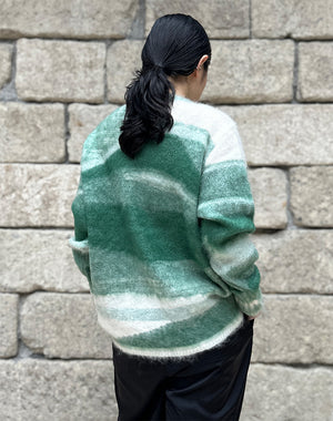 Mame Kurogouchi マメ クロゴウチ｜Wool Mohair Crew Neck Knit Top