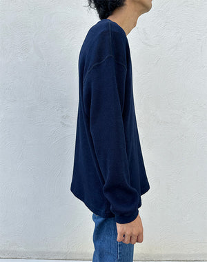 
                  
                    Load image into Gallery viewer, H/W INDIGO THERMAL CREWNECK / 301861242001
                  
                