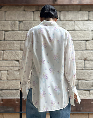 Mame Kurogouchi / Floral Motif Printed Shirt / MM26SS-SH002