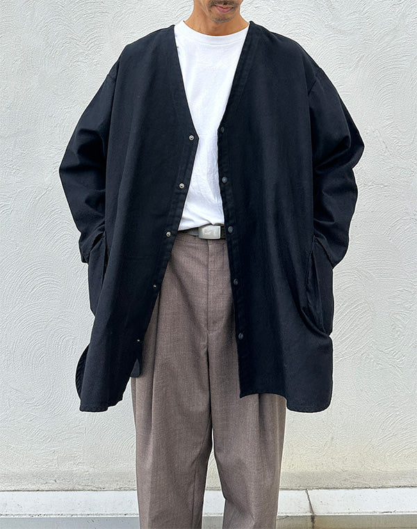 
                  
                    Load image into Gallery viewer, MOLESKIN NO COLLAR SHIRT JACKET / 313861242002
                  
                