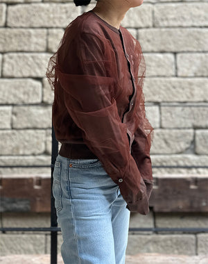 Chika Kisada / TULLE KNIT CARDIGAN / CK-26071 – satoseni online