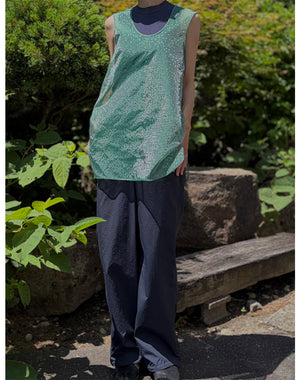 Mame Kurogouchi マメ クロゴウチ｜Floral Jacquard Sheer Sleeveless