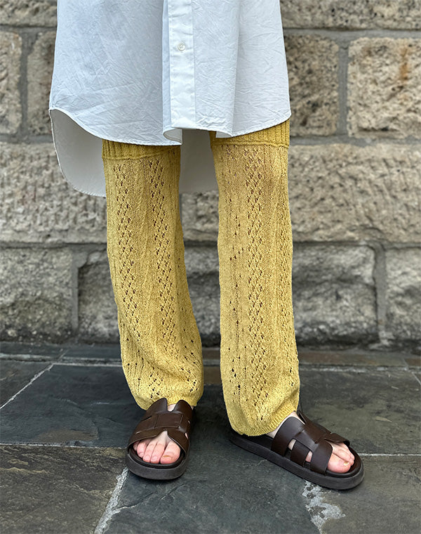 
                  
                    Load image into Gallery viewer, 【SALE】kone - リーフ柄アイレットパンツ / BDH13006WA
                  
                