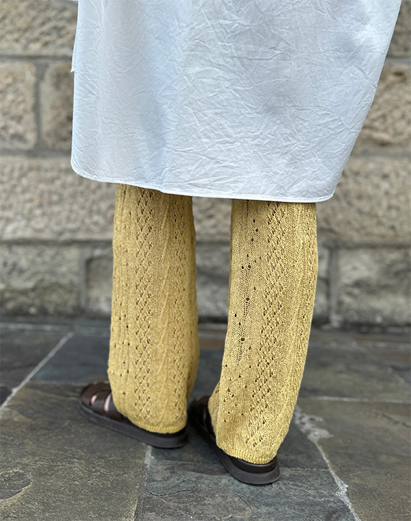 
                  
                    Load image into Gallery viewer, 【SALE】kone - リーフ柄アイレットパンツ / BDH13006WA
                  
                