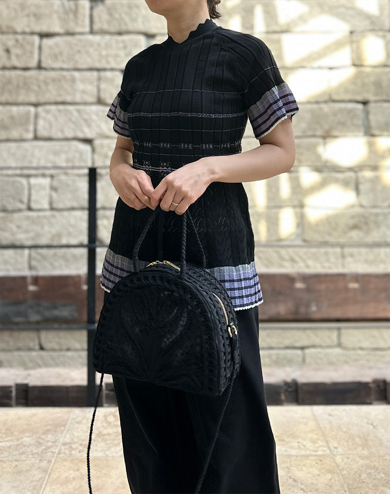 Mame Kurogouchi マメ クロゴウチ｜Lamp Shaped Knit Top MM26SS-KN067