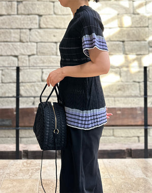 Mame Kurogouchi / Cording Embroidery Demi Lune Handbag / MMSS19