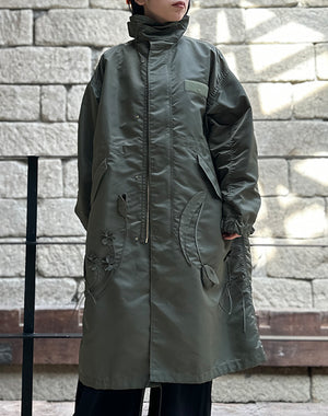 Mame Kurogouchi マメ クロゴウチ|Nylon Twill 3D Embroidery Mods Mame Kurogouchi マメ クロゴウチ|Nylon Twill 3D Embroidery Mods