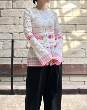 Mame Kurogouchi マメ クロゴウチ｜Lamp Shaped Knit Cardigan MM26SS