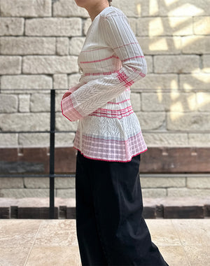 Mame Kurogouchi マメ クロゴウチ｜Lamp Shaped Knit Cardigan MM26SS