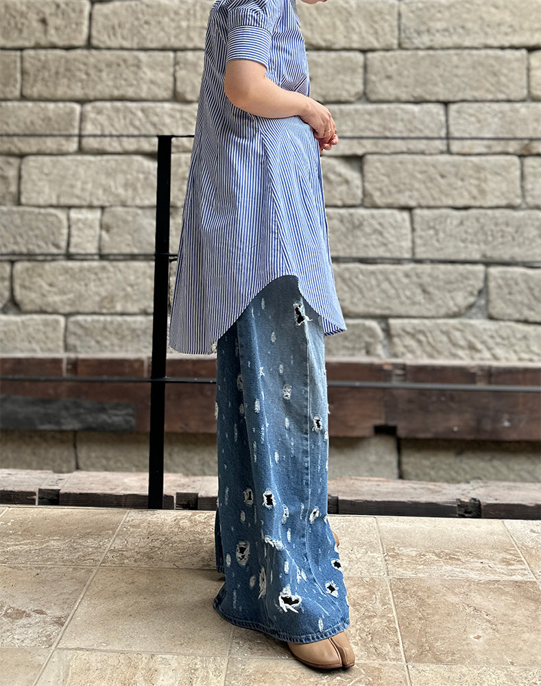 Chika Kisada チカ キサダ｜DENIM WIDE PANTS CP-26063｜GEA