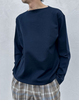 AURALEE オーラリー｜ WOOL STRETCH DOUBLE JERSEY BOAT NECK P/O｜GEA