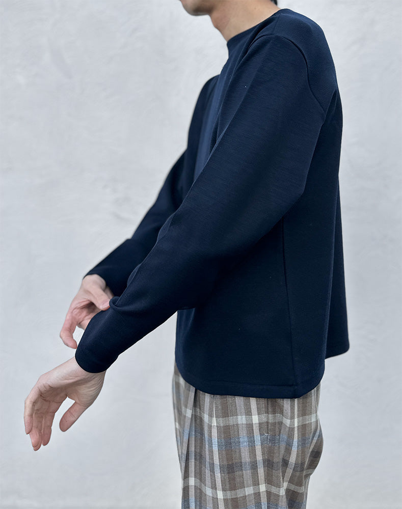 AURALEE オーラリー｜ WOOL STRETCH DOUBLE JERSEY BOAT NECK P/O｜GEA