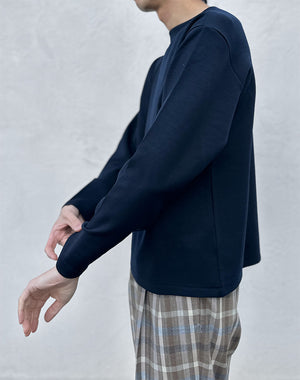 AURALEE オーラリー｜ WOOL STRETCH DOUBLE JERSEY BOAT NECK P/O｜GEA