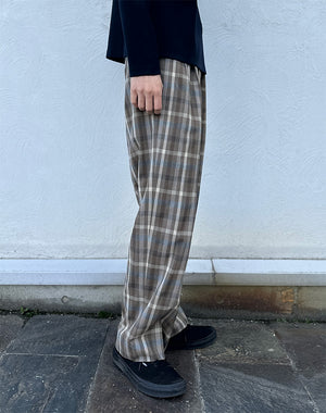 AURALEE オーラリー｜ SUPER FINE TROPICAL WOOL CHECK TWO-TUCK